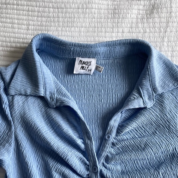 Princess Polly Blue Long Sleeve Mini Dress - Picture 2 of 5